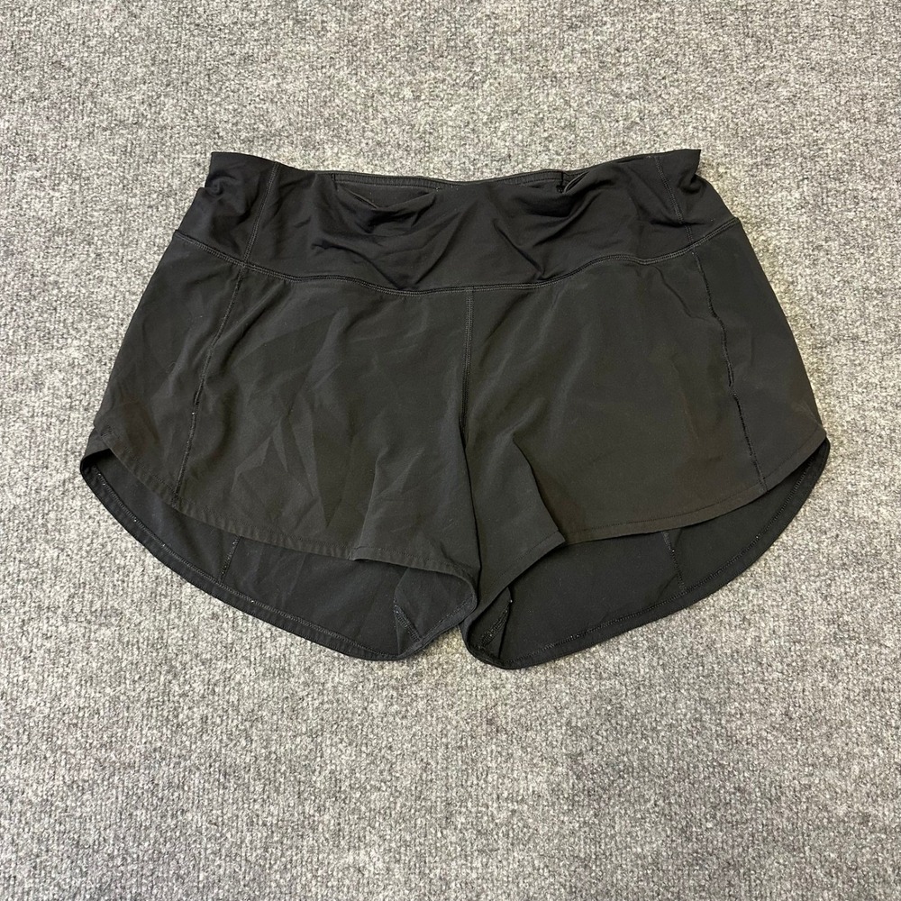 Lululemon Shorts Womens Size 8 Black Speed Up Low-Rise Lined Athletic Running